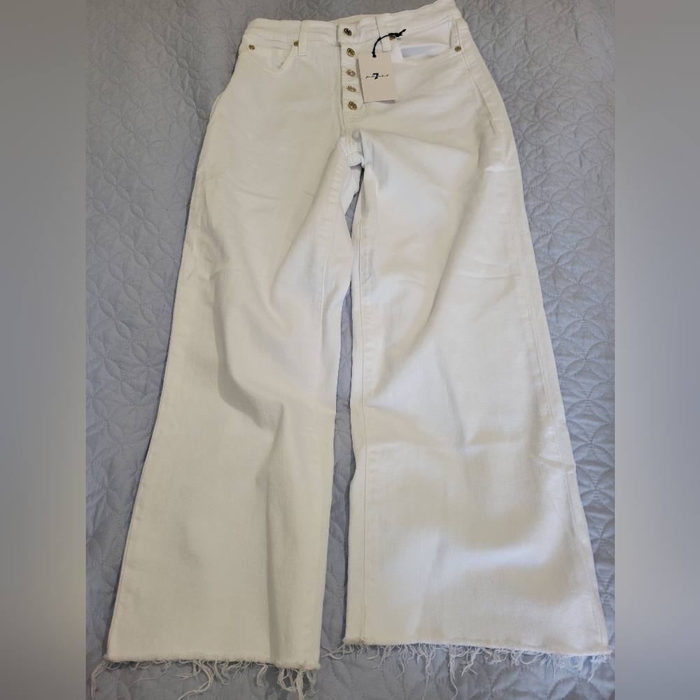 7 For All Mankind Withe Flare Jeans